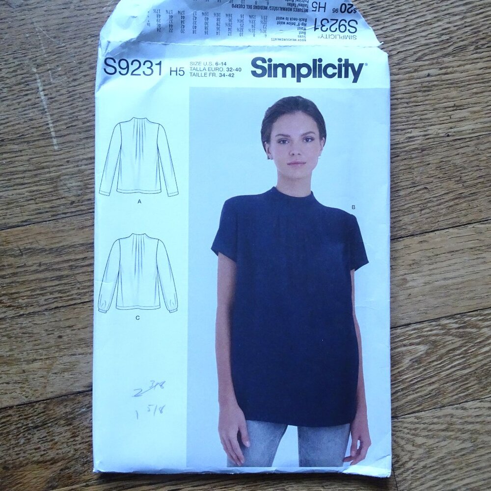 Simplicity S9231 Sewing Pattern